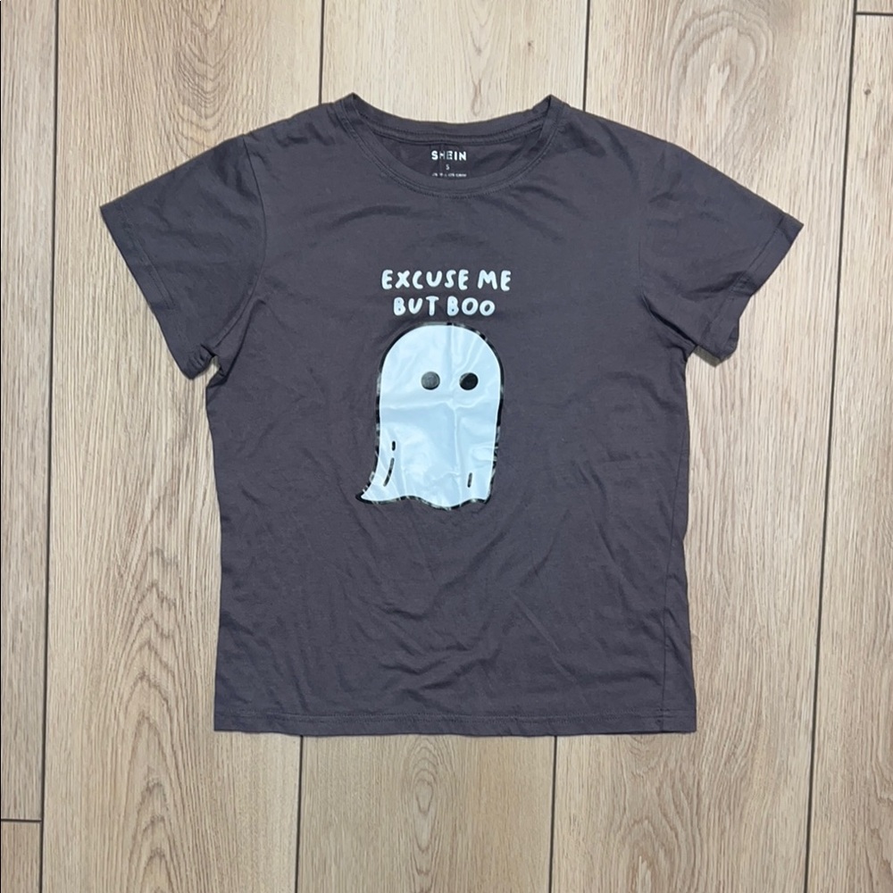 EUC - SHEIN Charcoal Ghost Tee